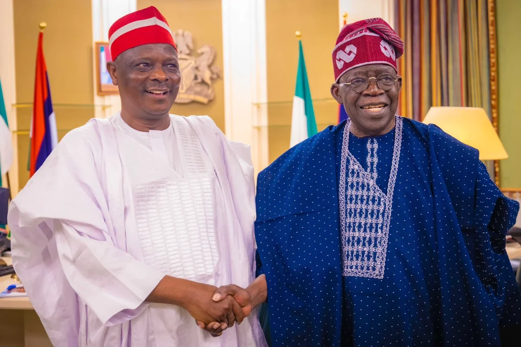 “Kwankwaso and Tinubu in political setting”