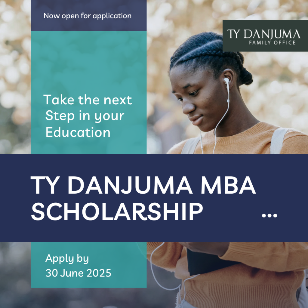 Confident African MBA student with TY Danjuma MBA Scholarship branding