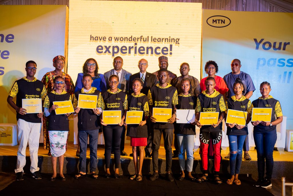 “Group of diverse tertiary students supported by MTN foundation scholarship”