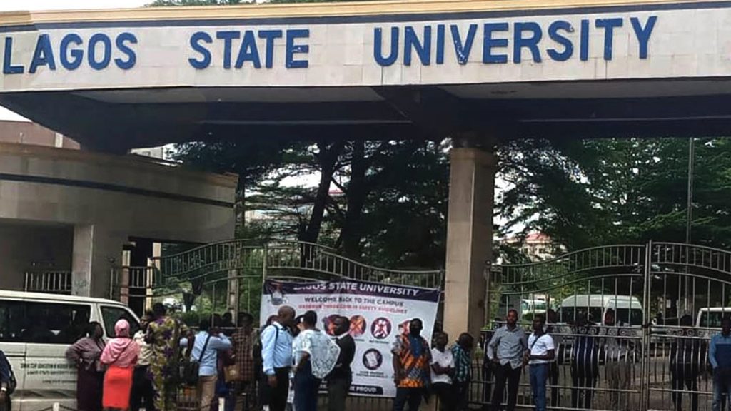 Lagos State University main entrance gate at Ojo campus