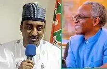 El-Rufai and Kaduna SDP Chairman in press conference as party rejects collapse claim.