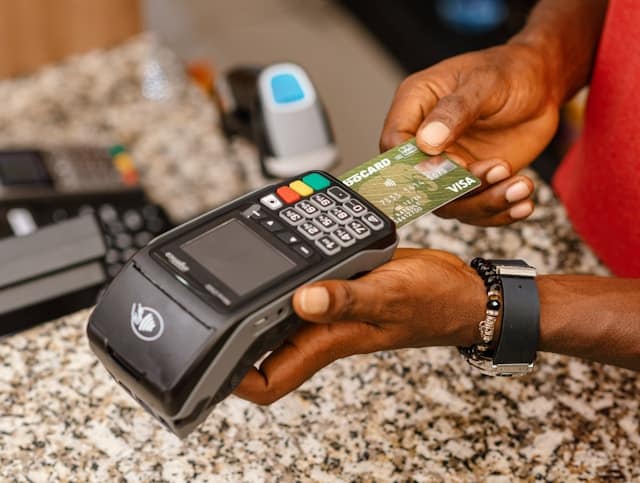 Close-up shot of a PoS terminal, reflecting the CBN’s new geo-tagging rule for terminals across Nigeria.