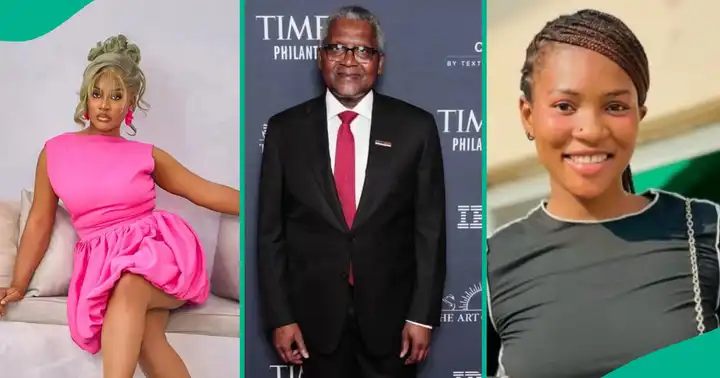Dangote stands beside Phyna following his team’s visit to her injured sister in the hospital
