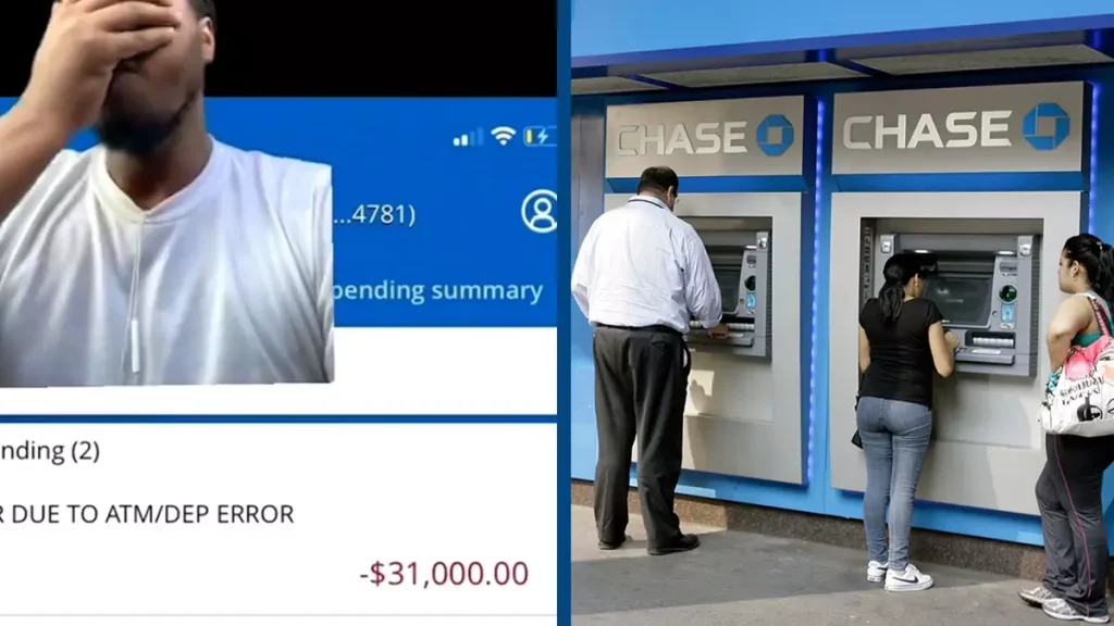 Exterior view of a Chase Bank branch after viral Chase Bank glitch news