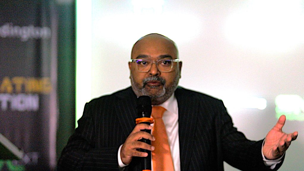 Entrepreneurs and tech leaders networking at the StartUpAbuja MeetUp 2025 in Abuja, Nigeria.