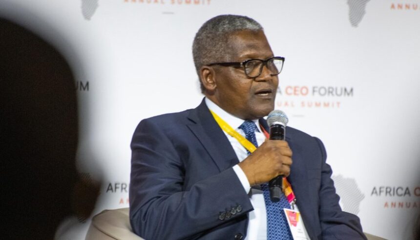 Aliko Dangote speaking on the future of the Ajaokuta Steel Complex during an interview, warning that the steel project may never work due to outdated technology.