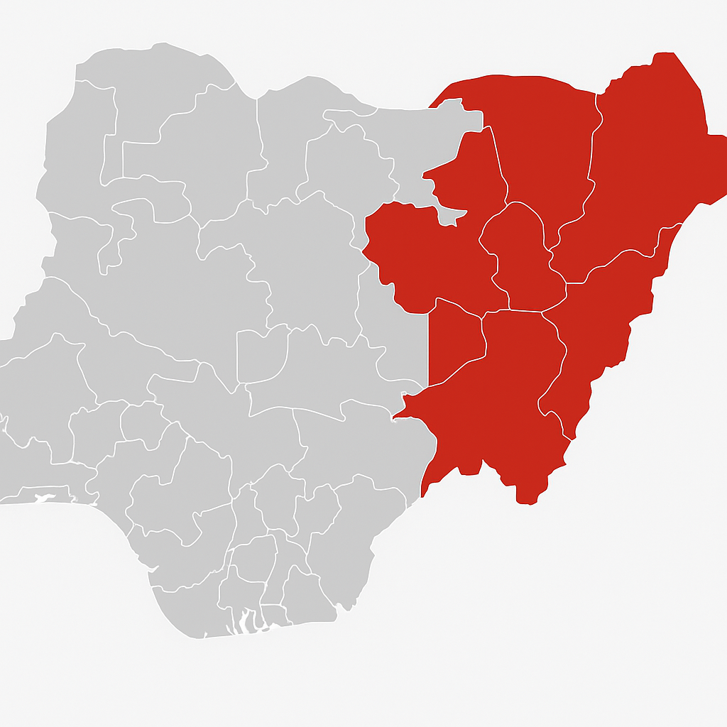 UK travel warning Nigeria insecurity map showing high-risk states and regions