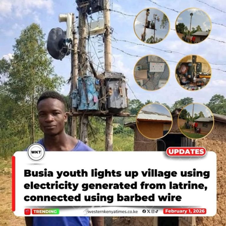 Busia youth generating electricity from human waste to power village homes.