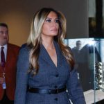 Historical portraits of prominent US First Ladies looking serious inside the White House.