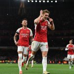Martin Odegaard Celebrates Goal vs Chelsea